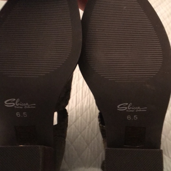 New Sbicca Vintage Collection Olive Forest Green Suede Bootie Ankle Boot Cut … - Picture 11 of 14